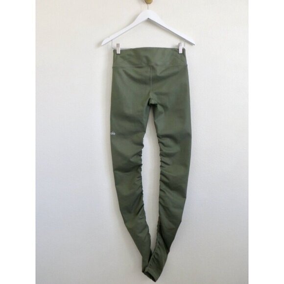 NEW! Alo Yoga Idol Ruched Legging Green SZ S - Picture 11 of 15